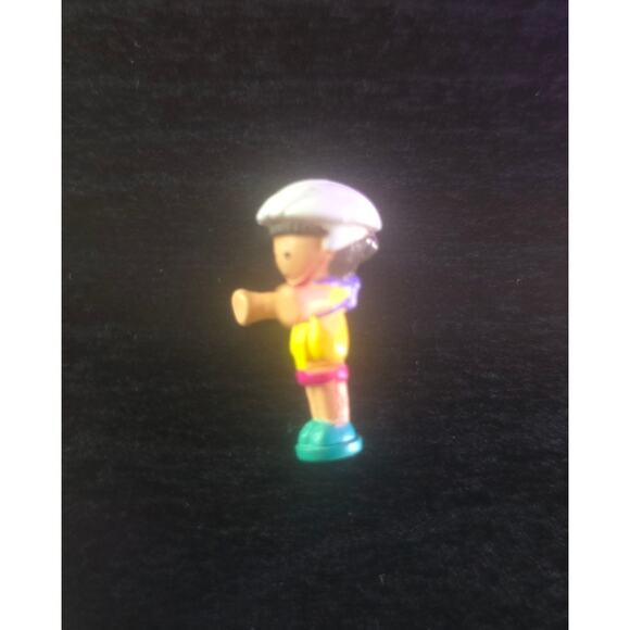 Vintage Polly Pocket Bluebird 1994 Polly On The Go Bicycle Friends Michelle Doll - Picture 3 of 4